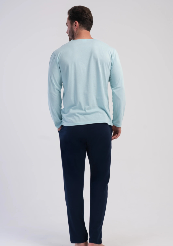 Piżama Męska Vienetta Sky Navy, Niebieski, r. M-XXL