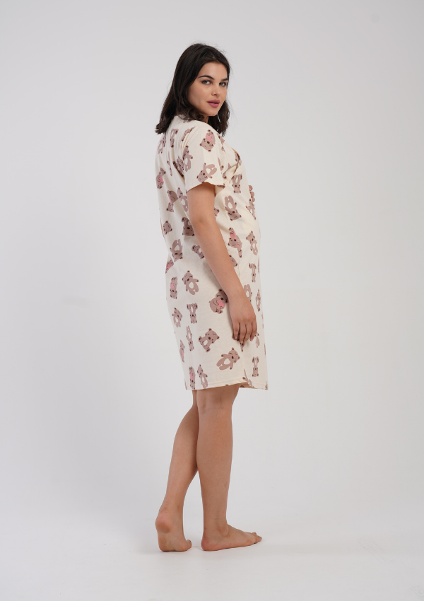 Koszula do Karmienia Vienetta Sweet Dream, Beżowy, r. S-XL