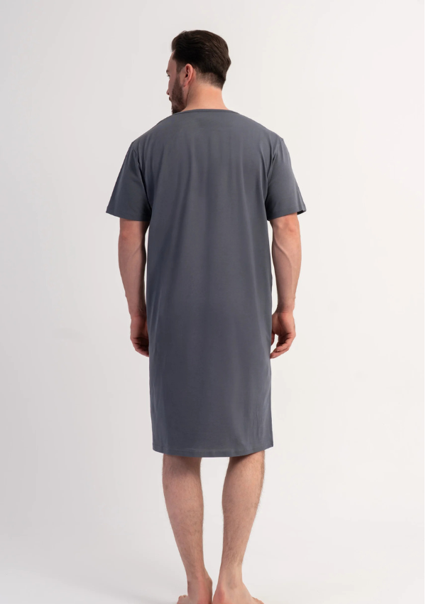 Koszula męska Vienetta Holiday Escape, Szary, r. L-XXXL