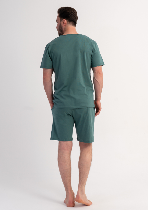 Piżama Męska Vienetta Green Motion, Zielony, r. M-XL