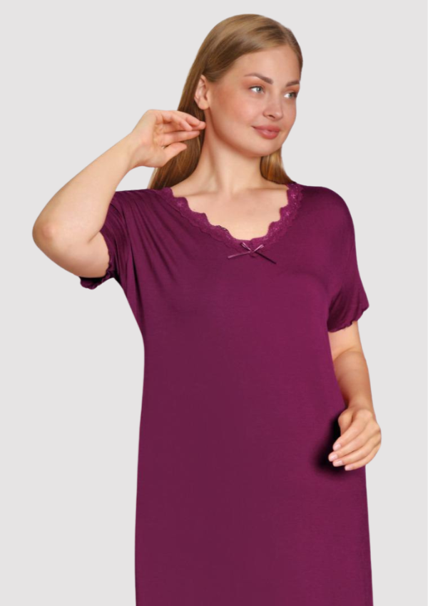 Koszula Nocna Plum Grace, Fioletowy, r. 2XL - 5XL