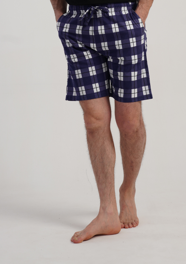 Spodnie męskie Vienetta Navy Plaid, Granatowy, r. M-XXL