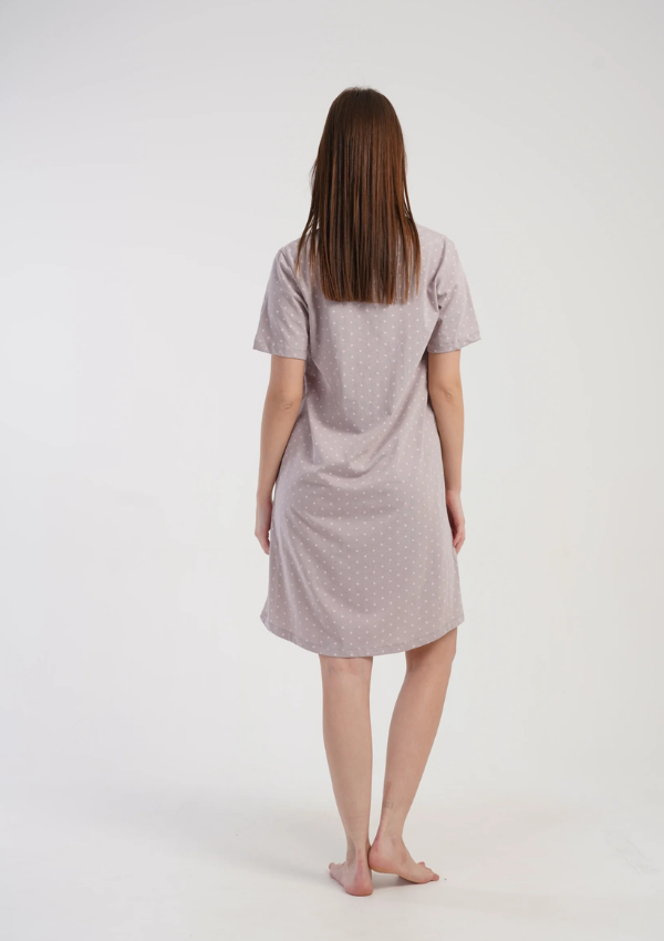Koszula Nocna Vienetta Dot Comfort, Beżowy, r. M-XXL