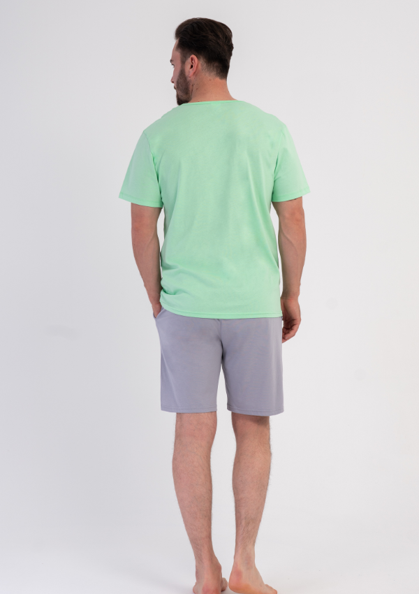 Piżama Męska Vienetta Broccoli Power, Zielony, r. S-XL