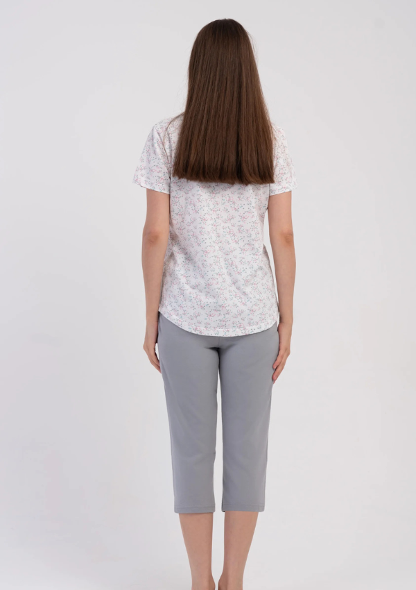 Piżama Damska Vienetta White Blossom, Biały, r. M-XXL