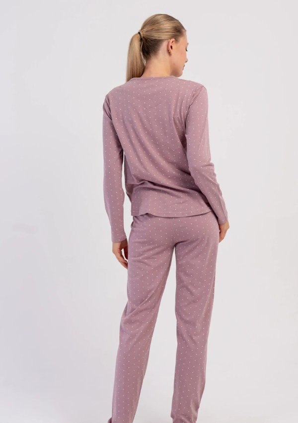 Piżama Damska Vienetta, Dusty Rose, Różowy, r. M-XXL