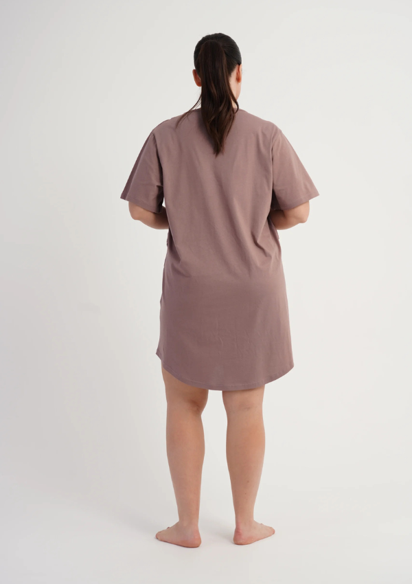 Koszula Nocna Damska Vienetta Brown Teddy, Brązowy, r. 1XL - 4XL