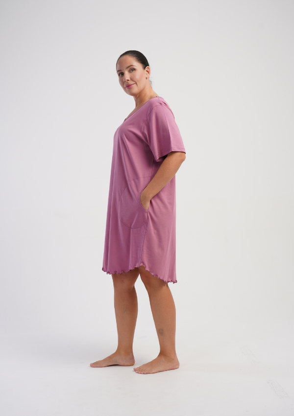 Koszula Nocna Damska Vienetta Rose Ease, Różowy, r. 1XL - 4XL
