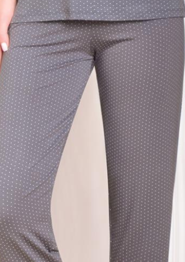 Piżama damska Silver Dots, Szary, r. M - 3XL