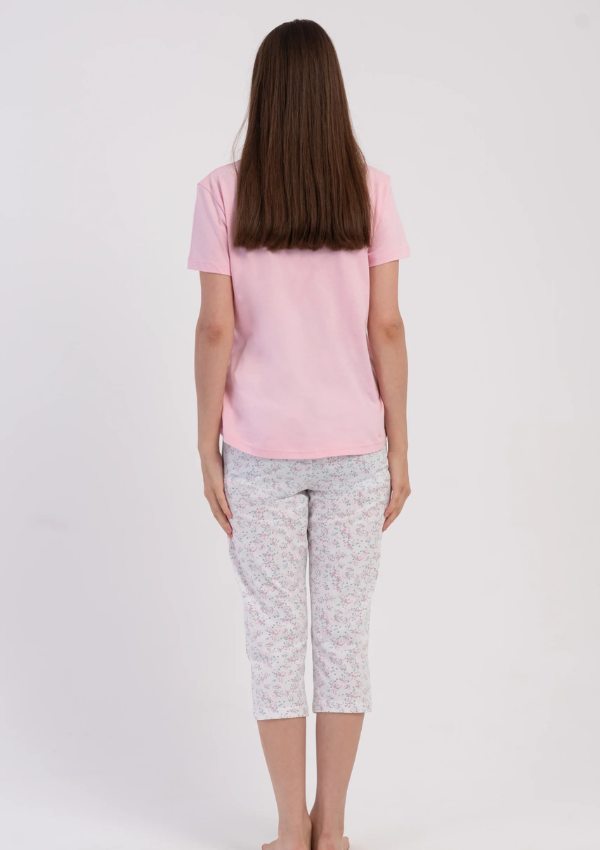 Piżama Damska Vienetta Blush Owl, Różowy, r. M-XXL