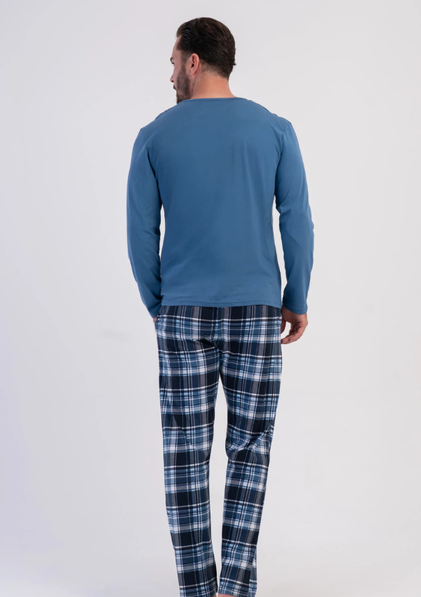 Piżama Męska Vienetta Blue Harbor, Niebieski, r. M-XL