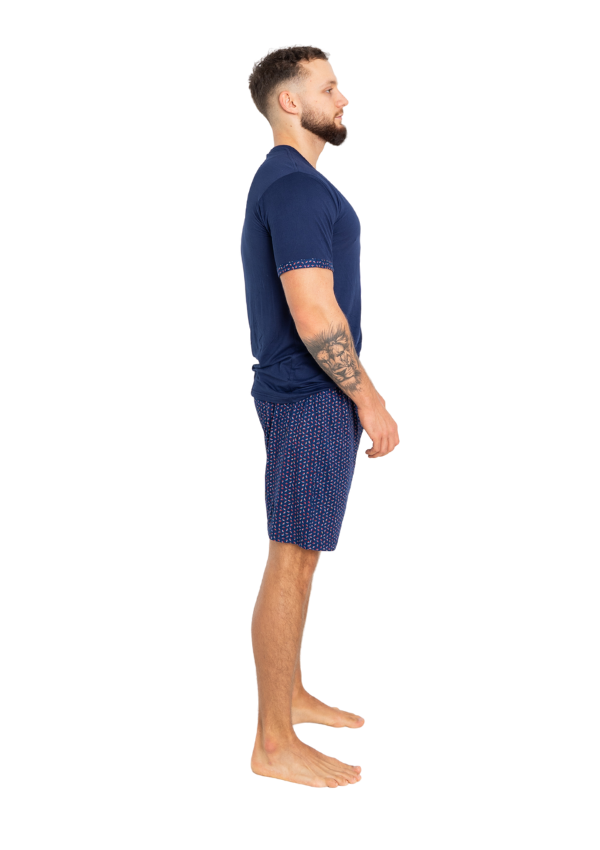 Piżama Męska Navy Dream, Granatowy, r. M-XXXL