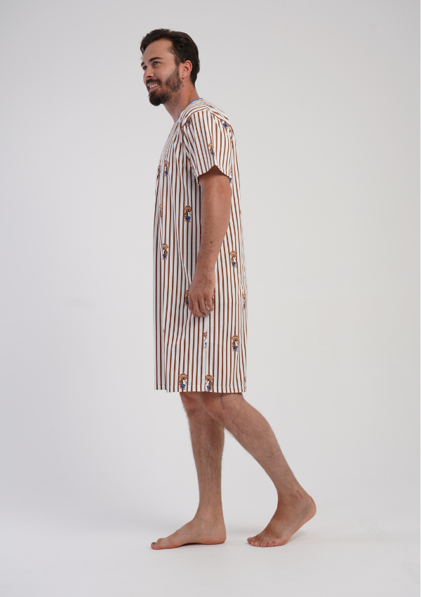 Koszula męska Vienetta Gentle Stripes, Beżowy, r. M-XXL