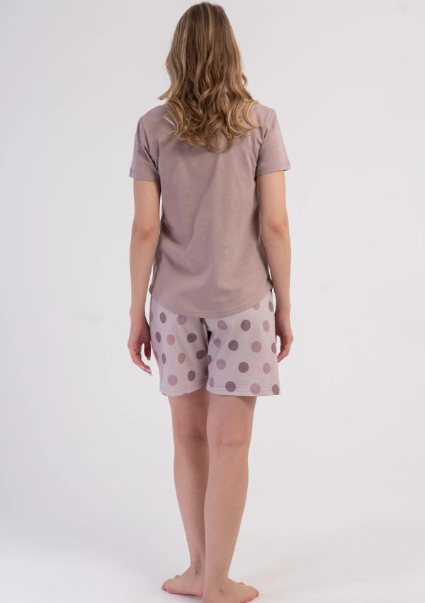 Piżama Damska Vienetta Sweet Dots, Różowy, M -XXL