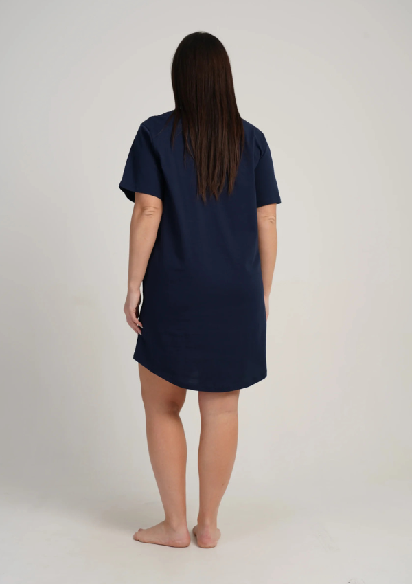 Koszula Nocna Damska Vienetta Navy Bloom, Granatowy, r. 1XL - 4XL