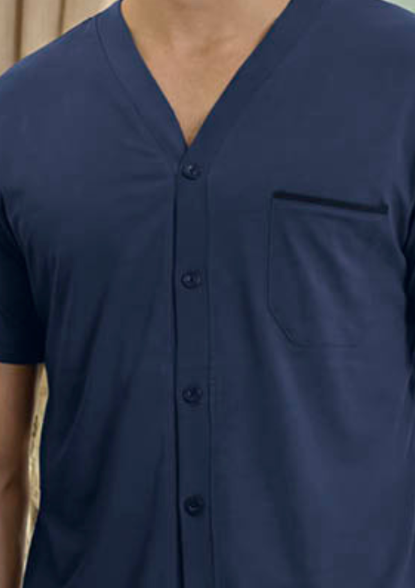 Piżama Męska Navy Classic, Granatowy, r. M-XL