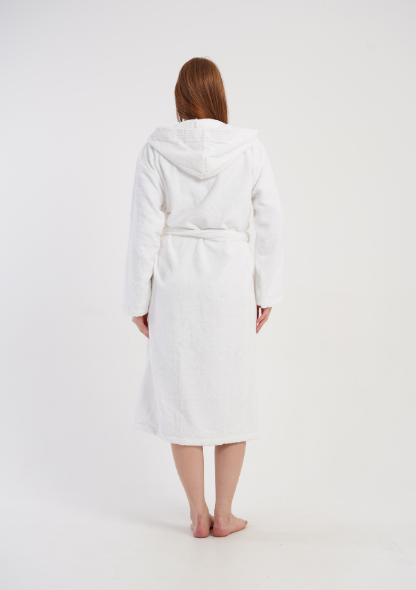 Szlafrok damski Vienetta White Dreams, Biały, r. M-XL