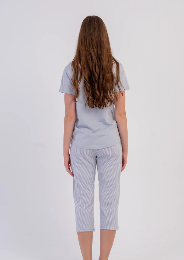 Piżama Damska Vienetta Peach Silver, Szary, r. M-XXL