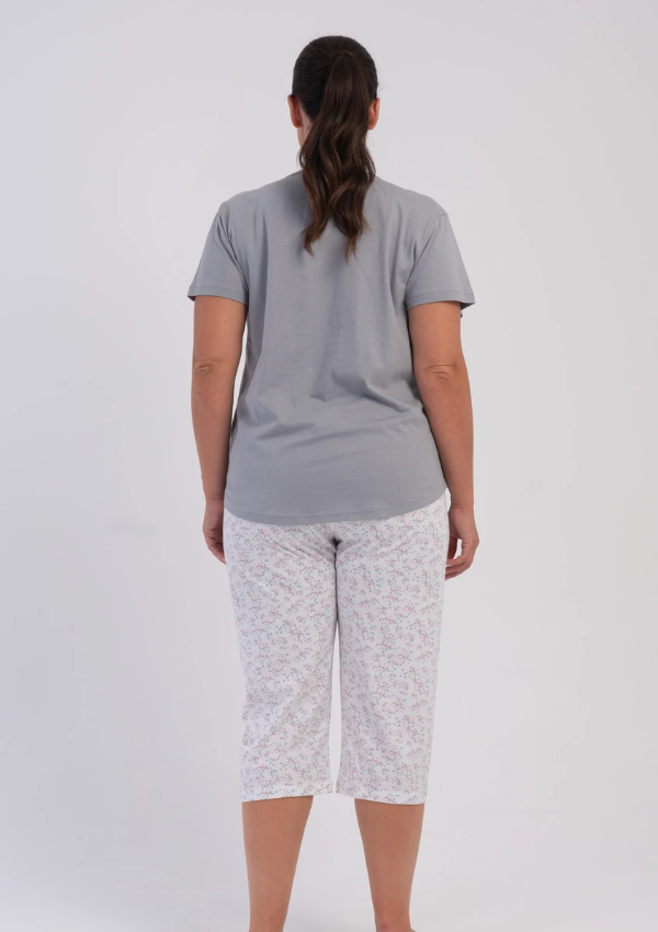 Piżama Damska Vienetta Owl Garden, Szary, r. 1XL-4XL