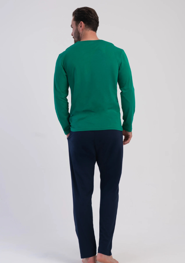Piżama Męska Vienetta Green Midnight, Zielony, r. M-XXL