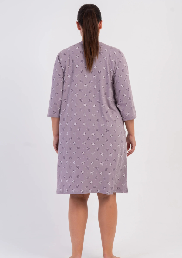 Szlafrok damski Vienetta Bloom Robe, Lawendowy, r. 1XL-4XL