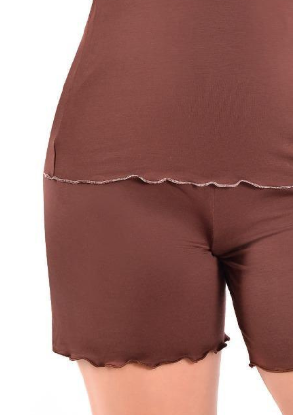 Piżama Damska Mocha Bliss, Brązowy, M - 2XL