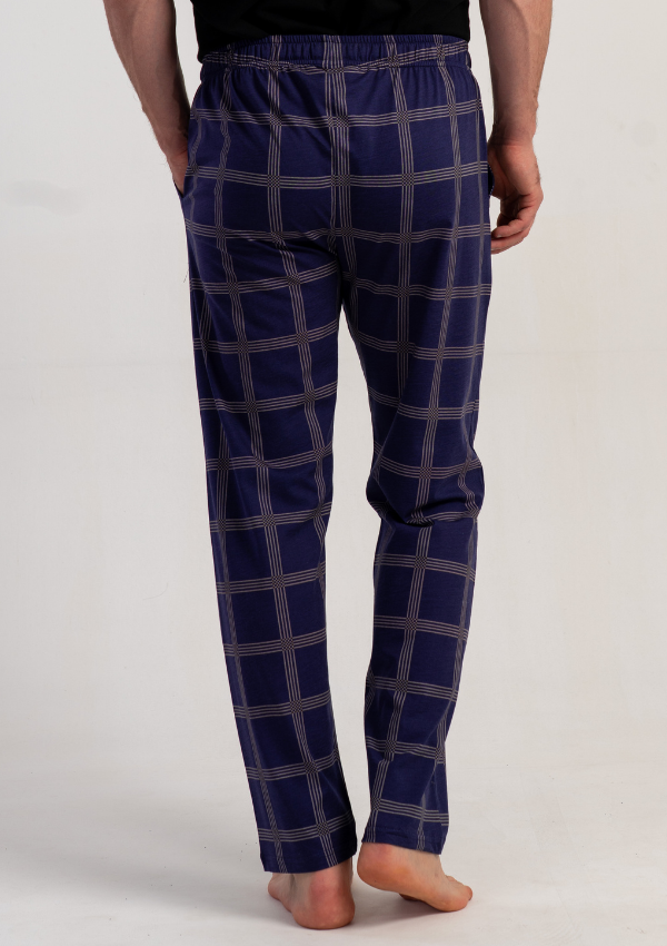 Spodnie męskie Vienetta Check Comfort, Granatowy, r. M-XXL