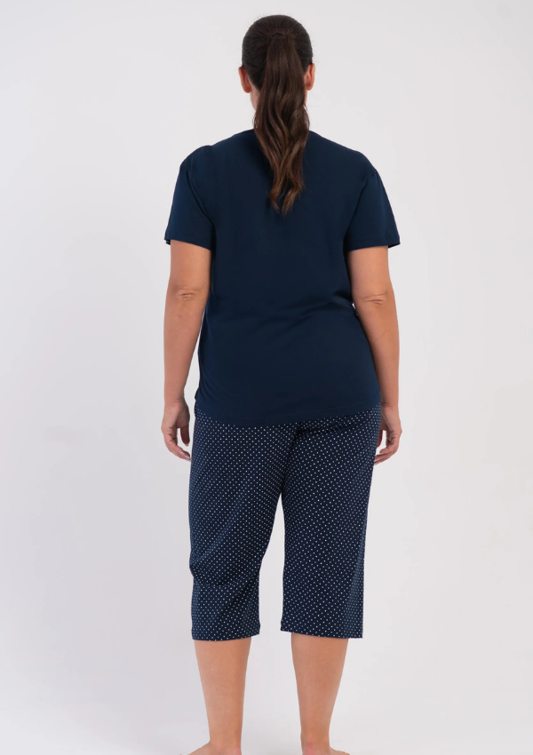 Piżama Damska Vienetta Midnight Dot, Granatowy, r. 1XL-4XL
