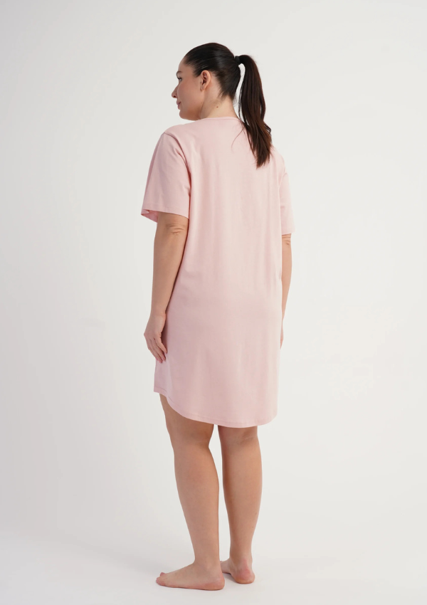 Koszula Nocna Damska Vienetta Pink Teddy, Różowy, r. 1XL - 4XL