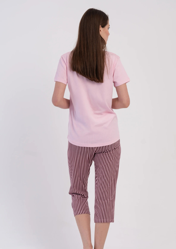 Piżama Damska Vienetta Blush Wine, Różowy, r. M-XXL