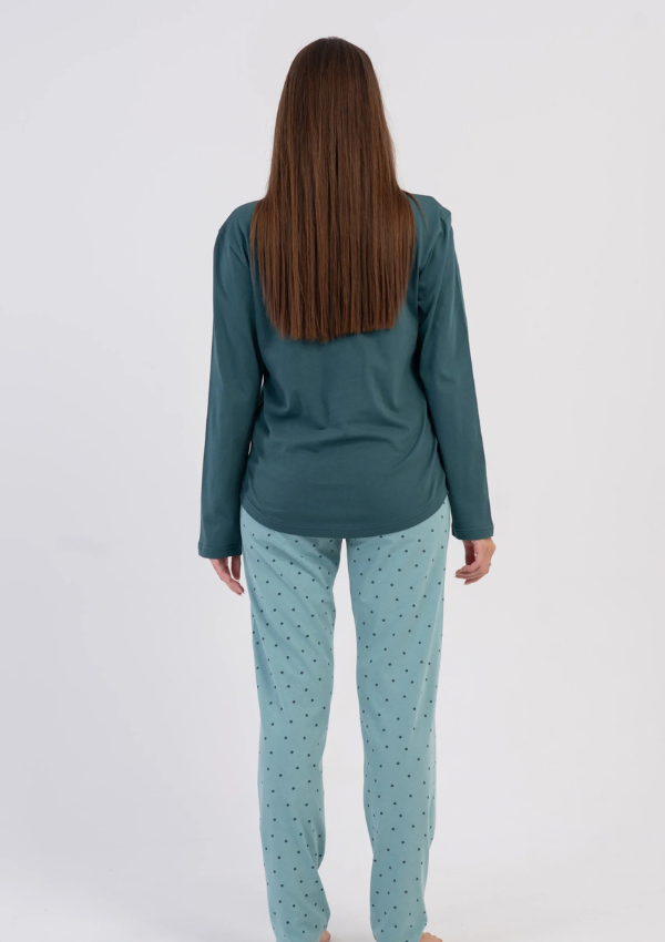 Piżama Damska Vienetta, Teal Aqua, Turkusowy, r. M-XXL