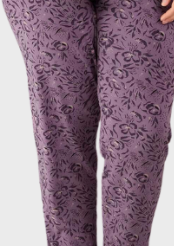 Piżama Damska Purple Bloom, Fioletowy, r. 2XL-4XL