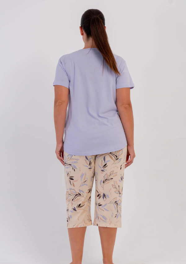 Piżama Damska Vienetta Sand Botanical, Fioletowy, r. 1XL-4XL
