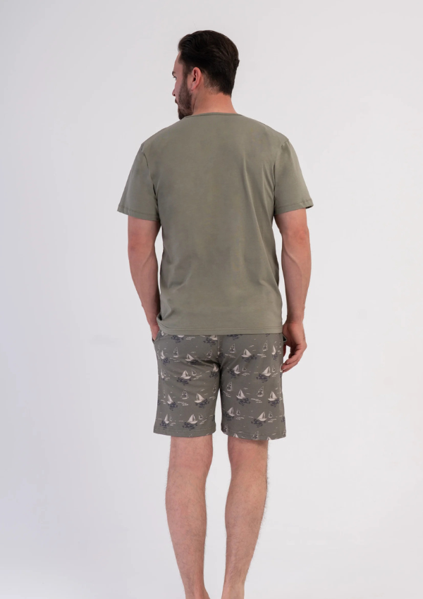 Piżama Męska Vienetta Sailor Breeze, Khaki, r. 1XL-4XL