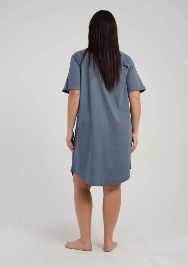 Koszula Nocna Damska Vienetta Gray Coffee, Szary, r. 1XL - 4XL