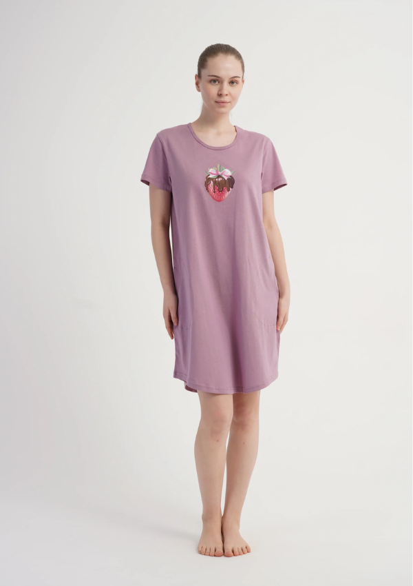 Koszula Nocna Vienetta Pink Berry, Różowy, r. M-XXL