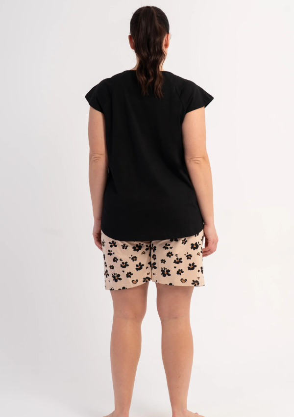Piżama Damska Vienetta Floral Breeze, Czarny, r. 1XL-4XL