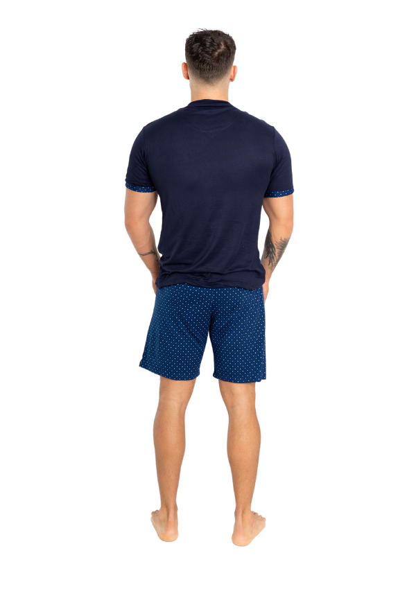 Piżama Męska Navy Dreams, Granatowy, r. M-XXXL