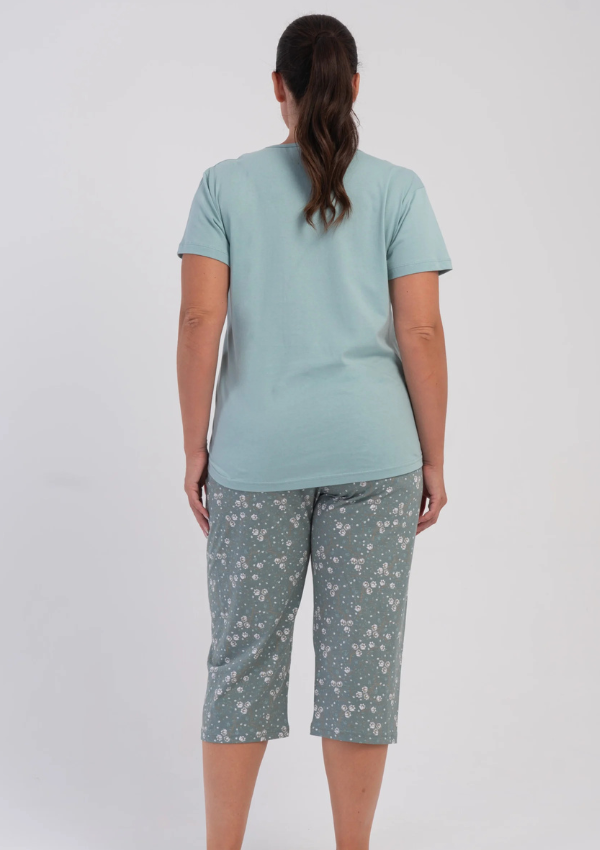 Piżama Damska Vienetta Floral Breeze, Zielony, r. 1XL-4XL