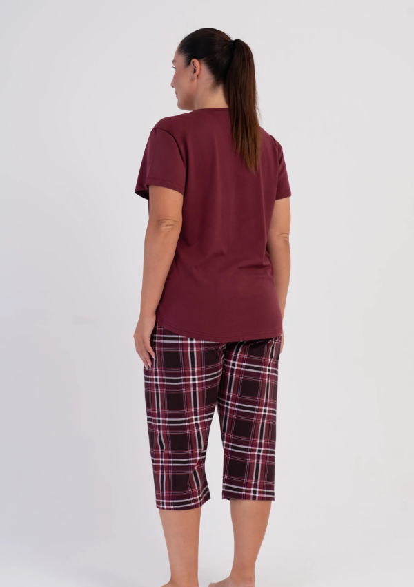 Piżama Damska Vienetta Together, Bordowy, r. 1XL-4XL