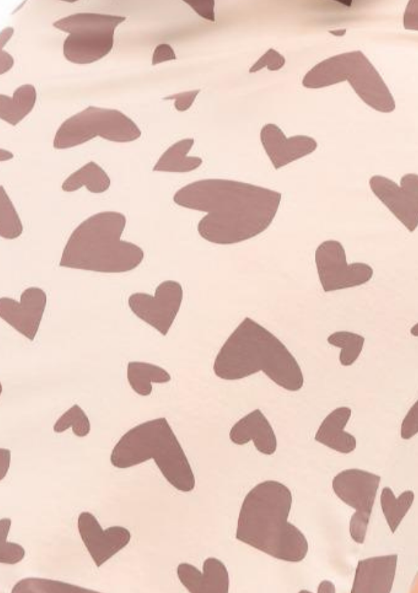 Koszula Nocna Beige Hearts Night, Beżowy, r. 2XL - 5XL