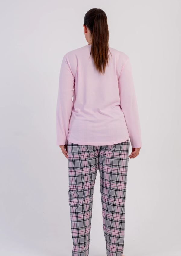 Piżama Damska Vienetta Rose Teddy, Różowy, r. 1XL-4XL