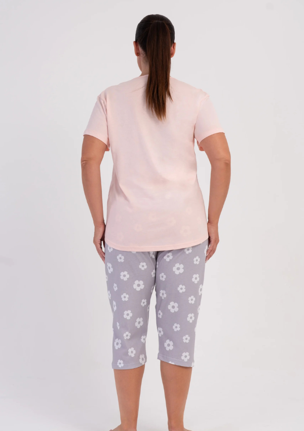 Piżama Damska Vienetta Butterfly Floral, Beżowy, r. 1XL-4XL