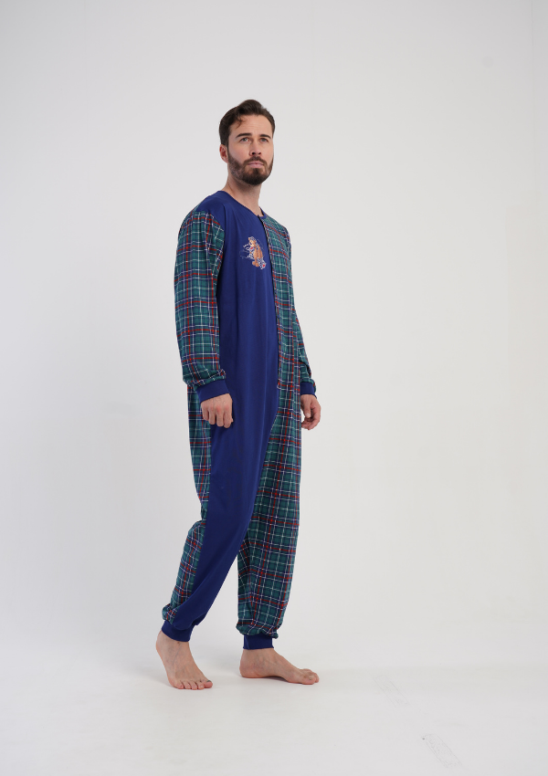 Kombinezon Męski Vienetta Night Check, Granatowy, r. M - XXL