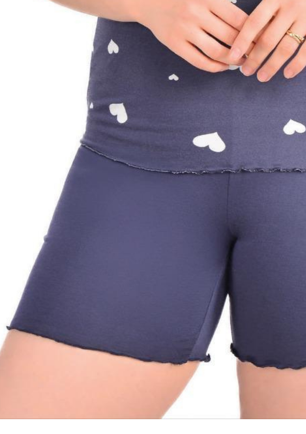 Piżama Damska Navy Hearts Set, Granatowy, M -2XL