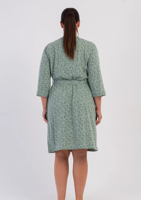Szlafrok damski Vienetta Sage Bloom, Zielony, r. 1XL - 4XL