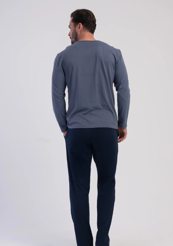 Piżama Męska Vienetta Sky Navy, Niebieski, r. M-XXL