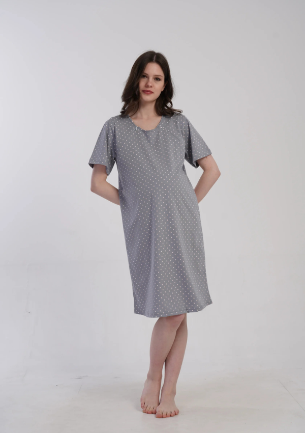 Koszula do Karmienia Vienetta Dots Dream, Szary, r. S-XXL