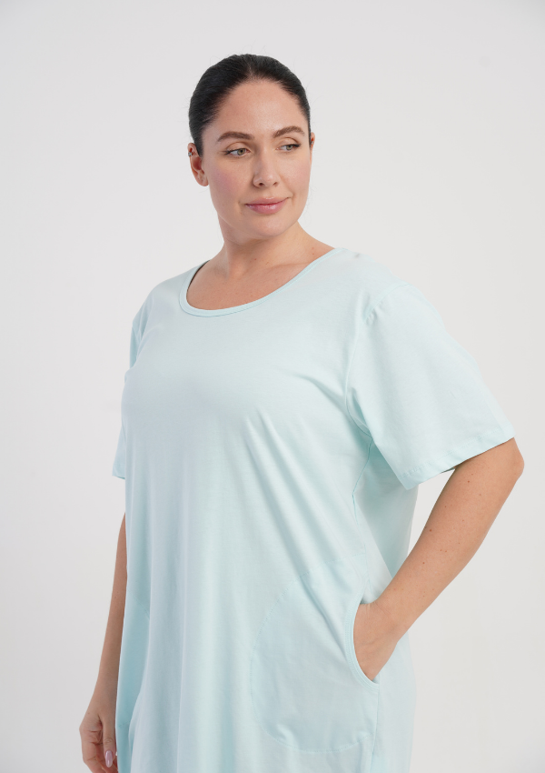 Koszula Nocna Damska Vienetta Mint Ease, Miętowy, r. 1XL - 4XL