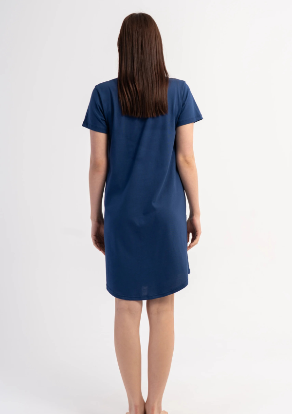 Koszula Nocna Vienetta Navy Heart, Granatowy, r. M-XXL